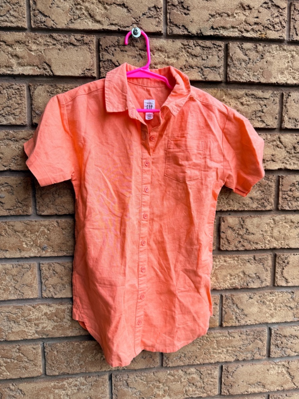 4/$25 • Gap Linen Cotton Blend Button Down Shirt Dress